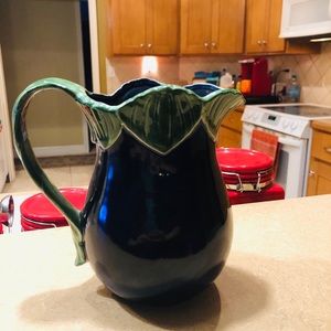 Vintage Fitz & Floyd Eggplant Pitcher 1985
